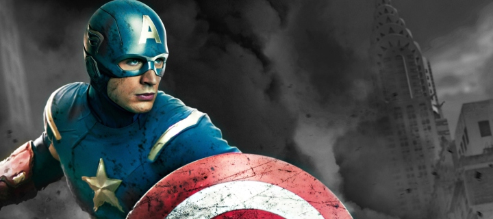 Das Captain America - The Avengers 2012 Wallpaper 720x320