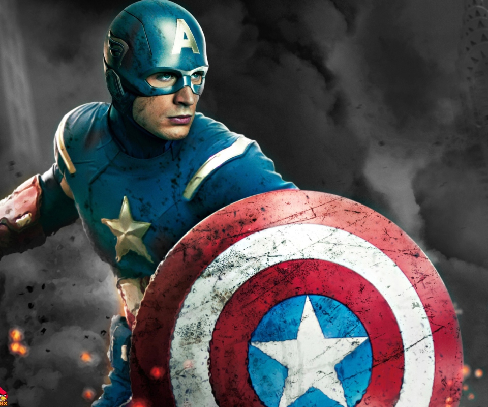 Das Captain America - The Avengers 2012 Wallpaper 960x800