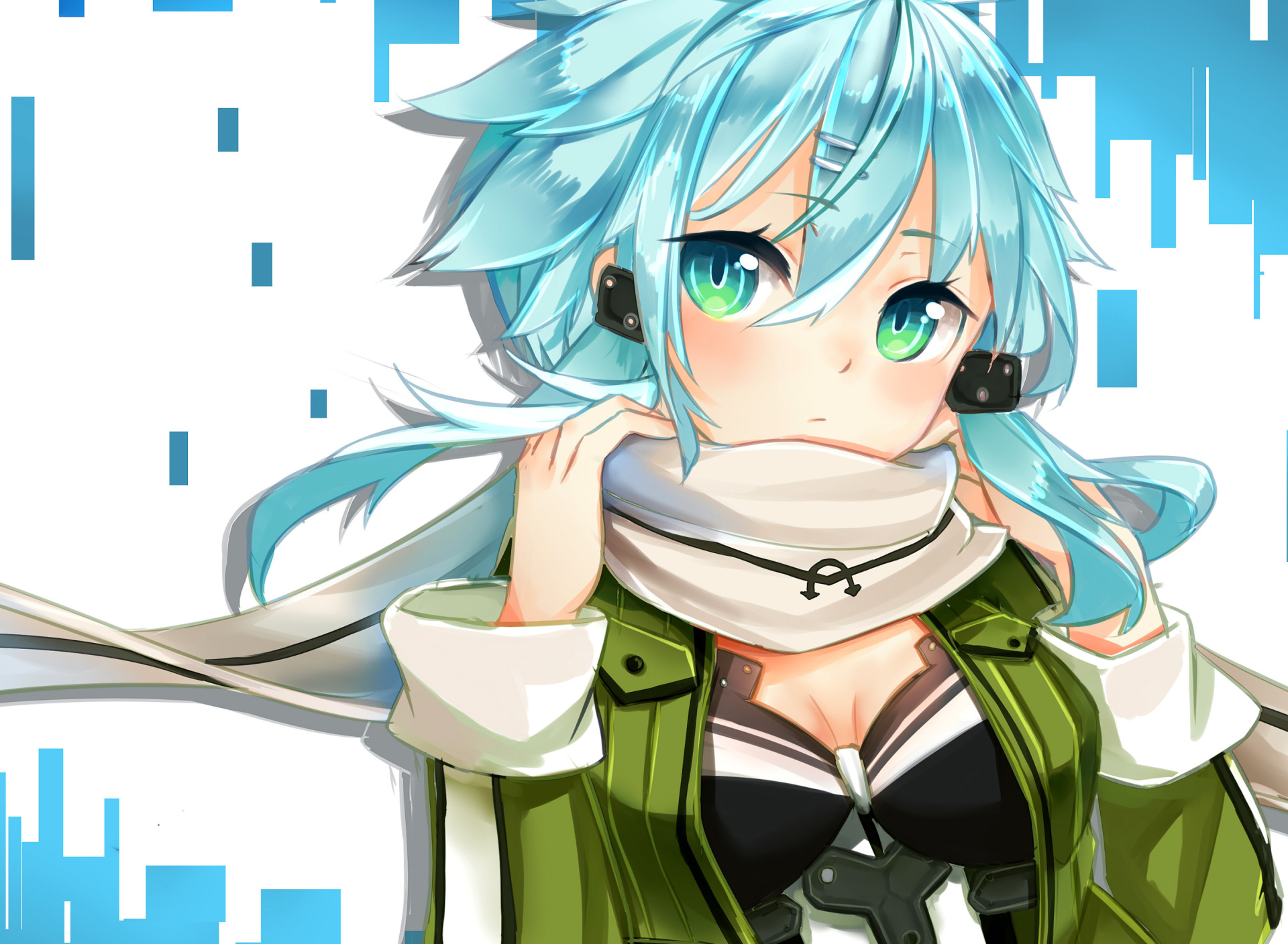 Обои Sinon Anime Girl, Sword Art 1920x1408