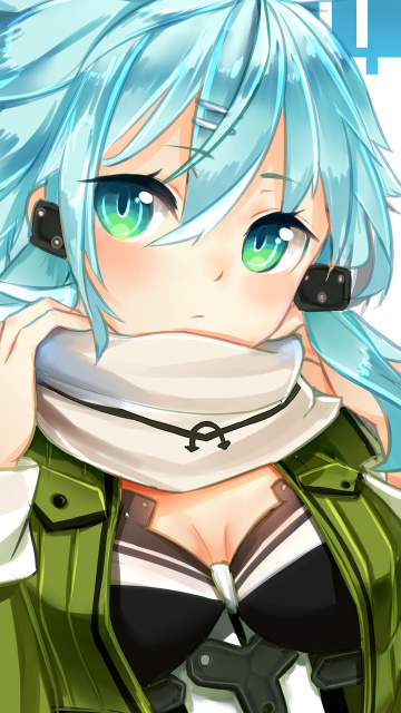 Sinon Anime Girl, Sword Art screenshot #1 360x640