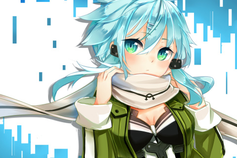 Sinon Anime Girl, Sword Art screenshot #1 480x320