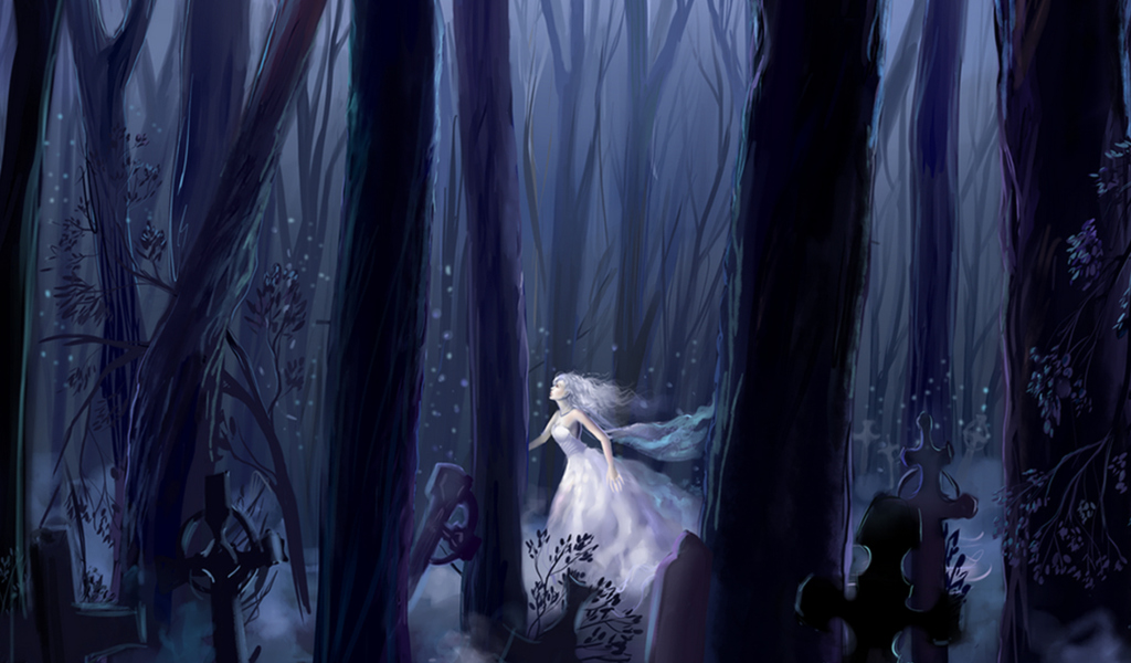 Screenshot №1 pro téma White Princess In Dark Forest 1024x600
