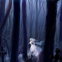 Sfondi White Princess In Dark Forest 128x128