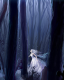 Fondo de pantalla White Princess In Dark Forest 128x160