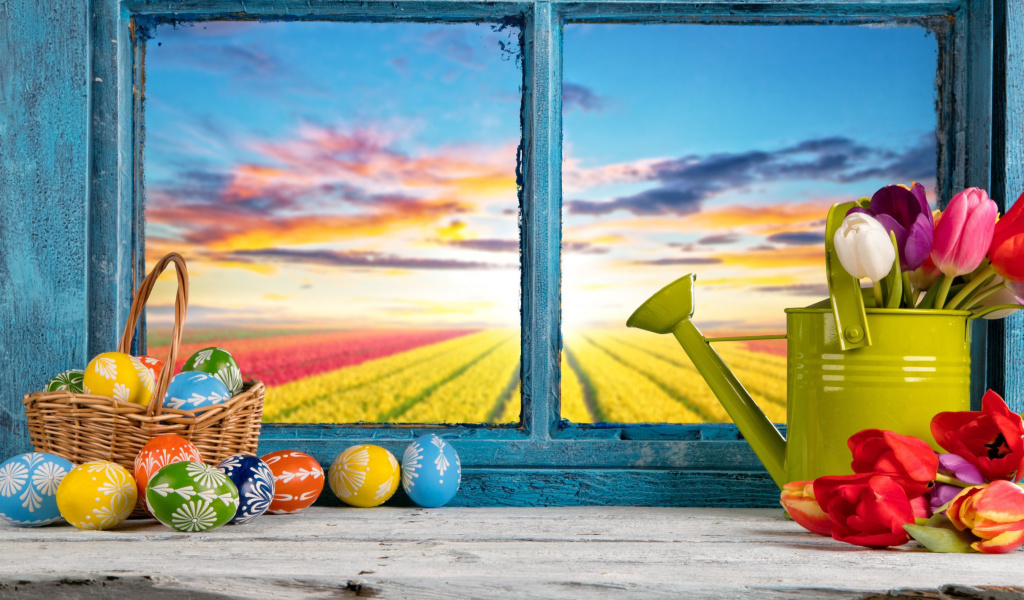 Обои Easter still life 1024x600