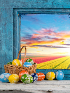 Easter still life wallpaper 240x320