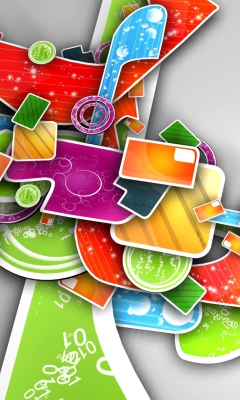 Colorful Abstract 3D Art wallpaper 240x400