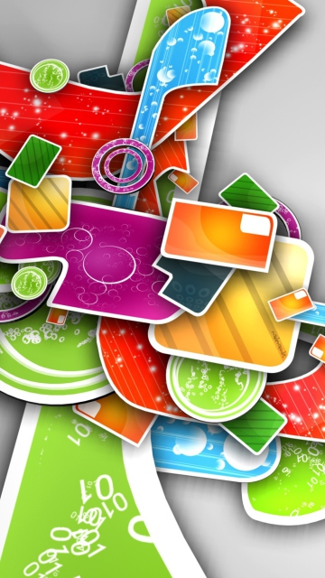 Colorful Abstract 3D Art wallpaper 360x640