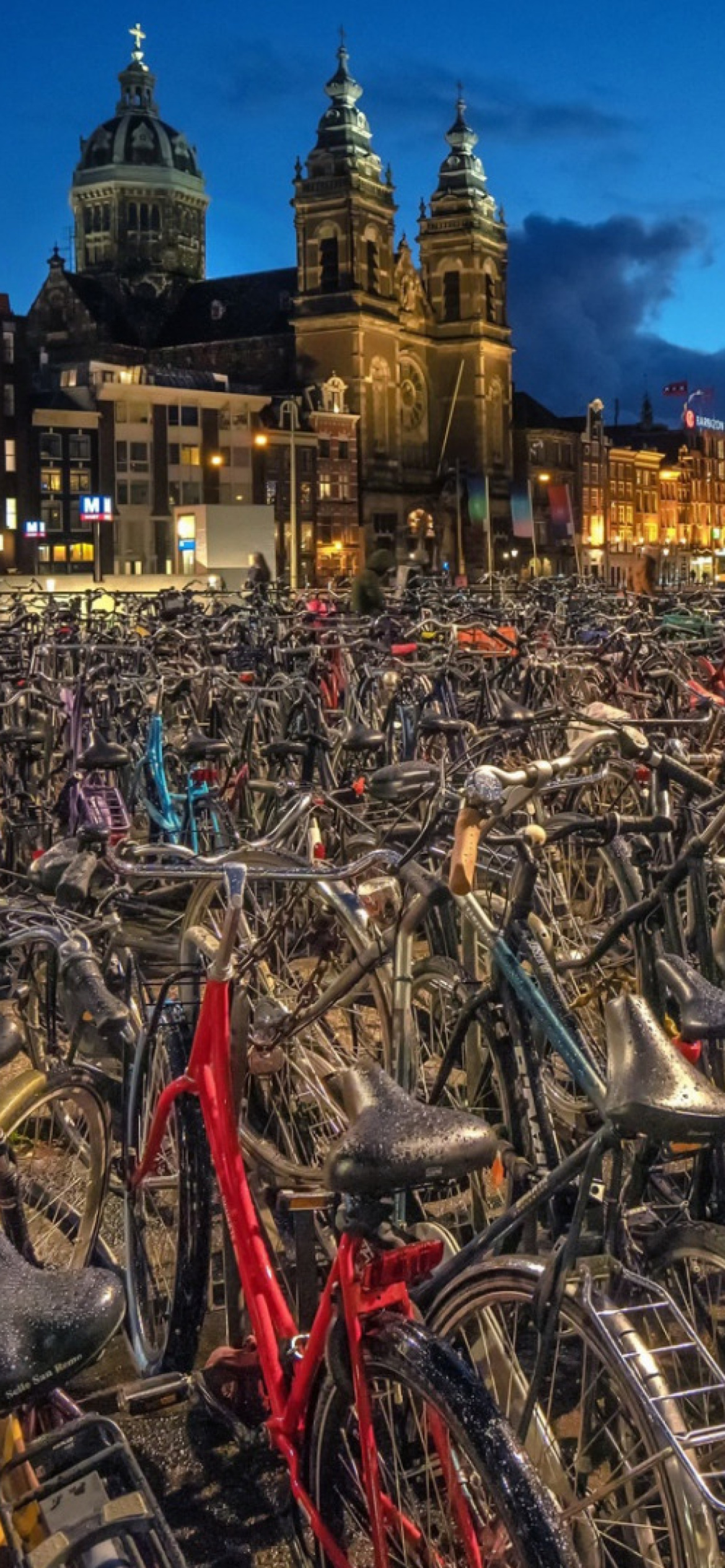 Amsterdam Bike Parking wallpaper 1170x2532