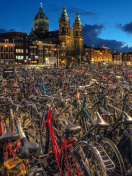 Das Amsterdam Bike Parking Wallpaper 132x176