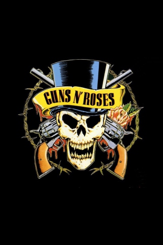 Das Guns'n'roses Logo Wallpaper 320x480