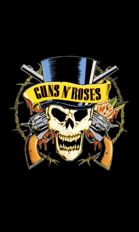 Das Guns'n'roses Logo Wallpaper 480x800