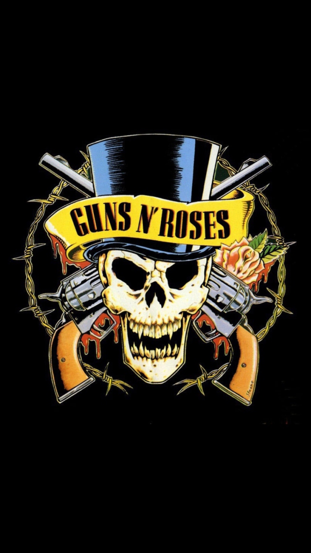 Das Guns'n'roses Logo Wallpaper 640x1136