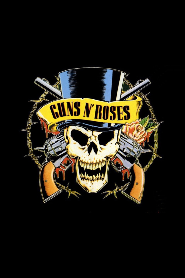Das Guns'n'roses Logo Wallpaper 640x960