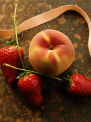 Strawberry And Peach wallpaper 132x176