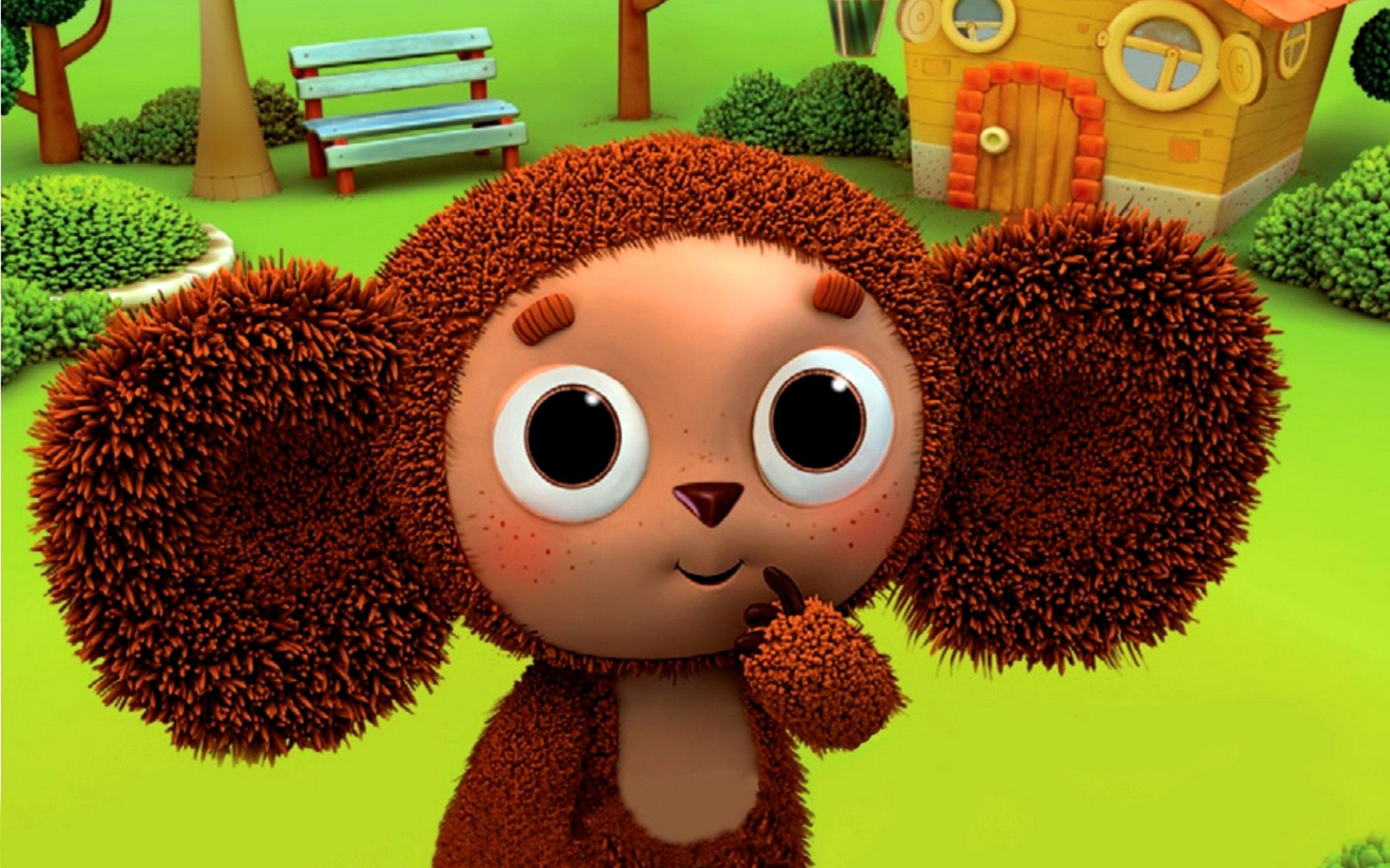 Russian cartoon Cheburashka wallpaper 1680x1050