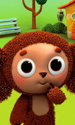 Russian cartoon Cheburashka wallpaper 240x400