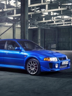 Das Mitsubishi Lancer Evolution 6 Wallpaper 240x320