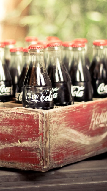 Fondo de pantalla Vintage Coca-Cola Bottles 360x640