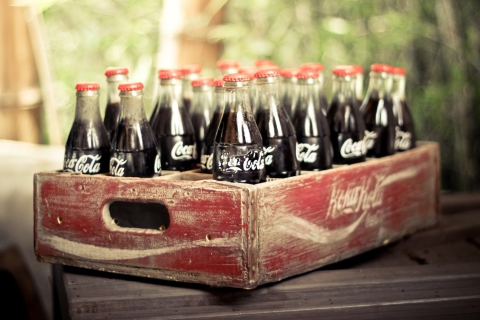 Vintage Coca-Cola Bottles wallpaper 480x320