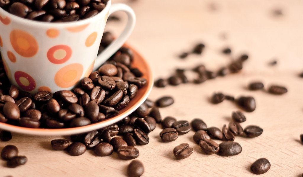 Das Coffee beans Wallpaper 1024x600