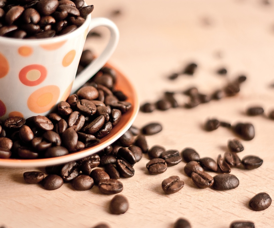 Coffee beans wallpaper 960x800