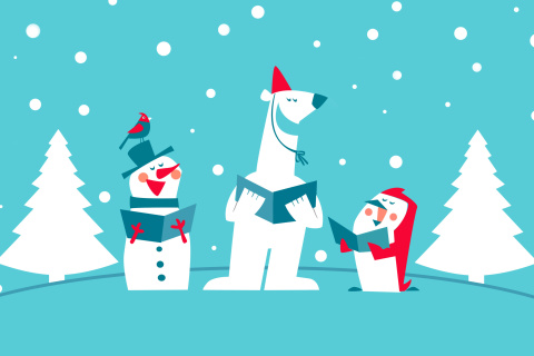 Обои Christmas Cartoon 480x320