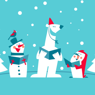 Christmas Cartoon - Obrázkek zdarma pro iPad Air
