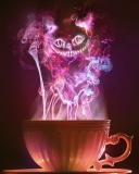 Das Cheshire Cat Mystical Smoke Wallpaper 128x160