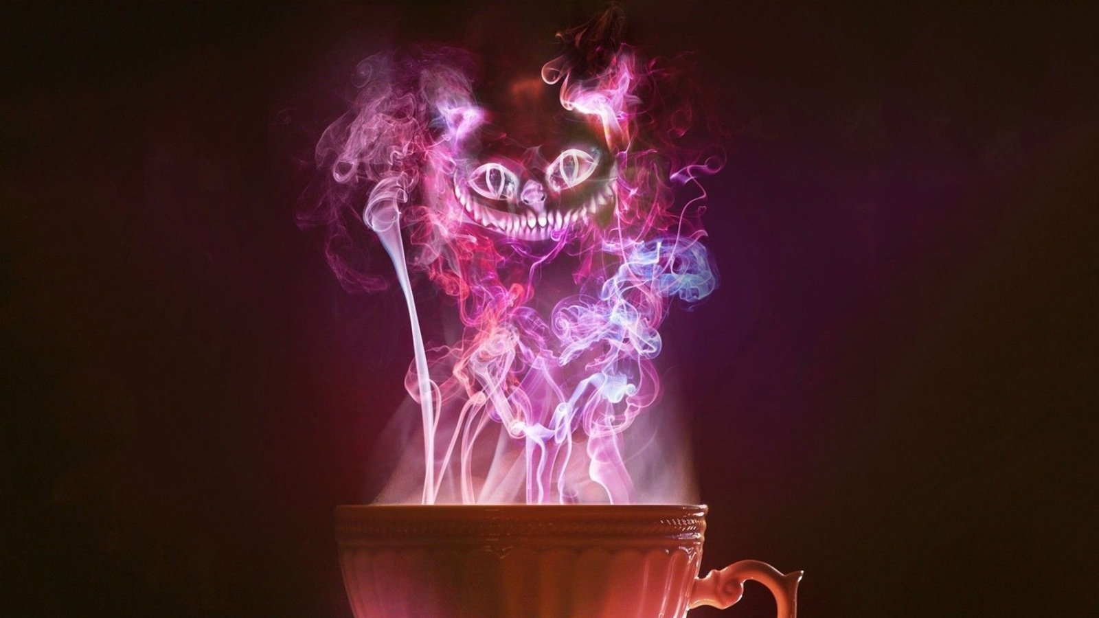 Screenshot №1 pro téma Cheshire Cat Mystical Smoke 1600x900