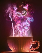 Das Cheshire Cat Mystical Smoke Wallpaper 176x220