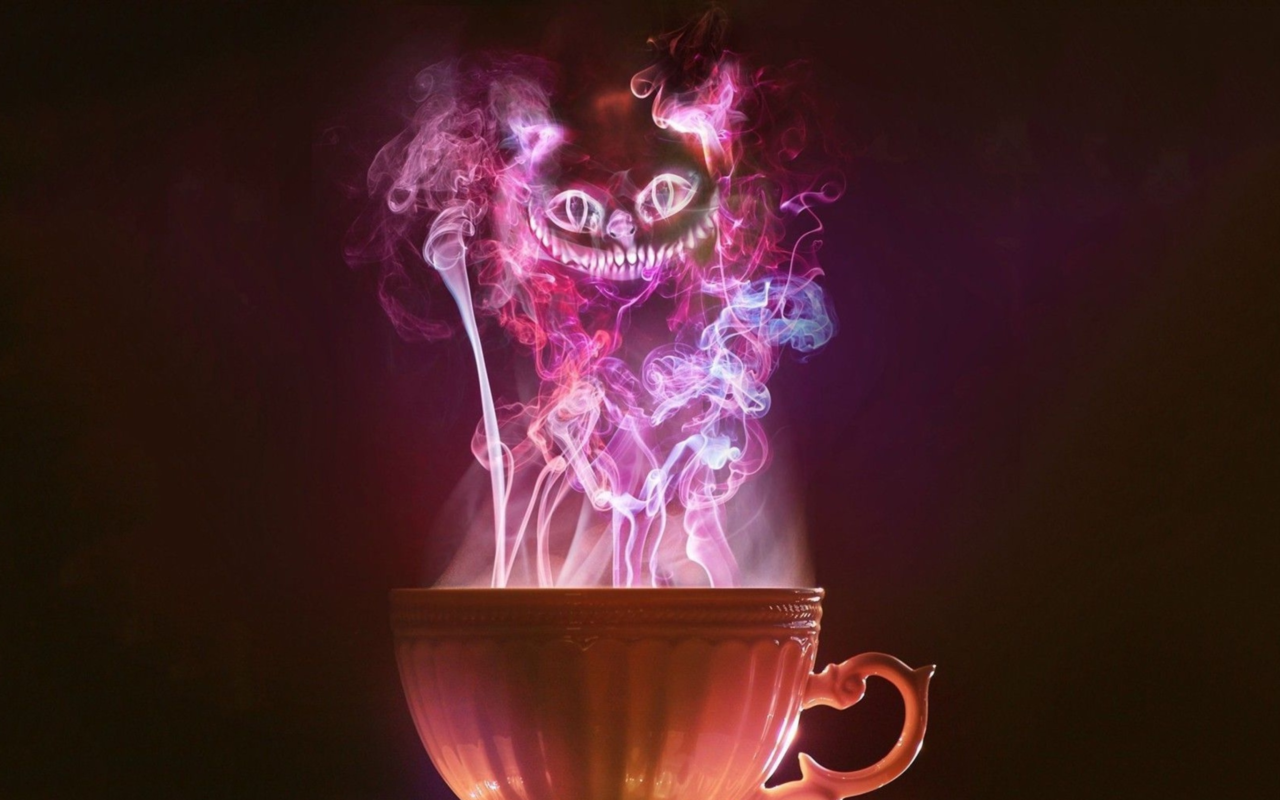 Cheshire Cat Mystical Smoke wallpaper 2560x1600