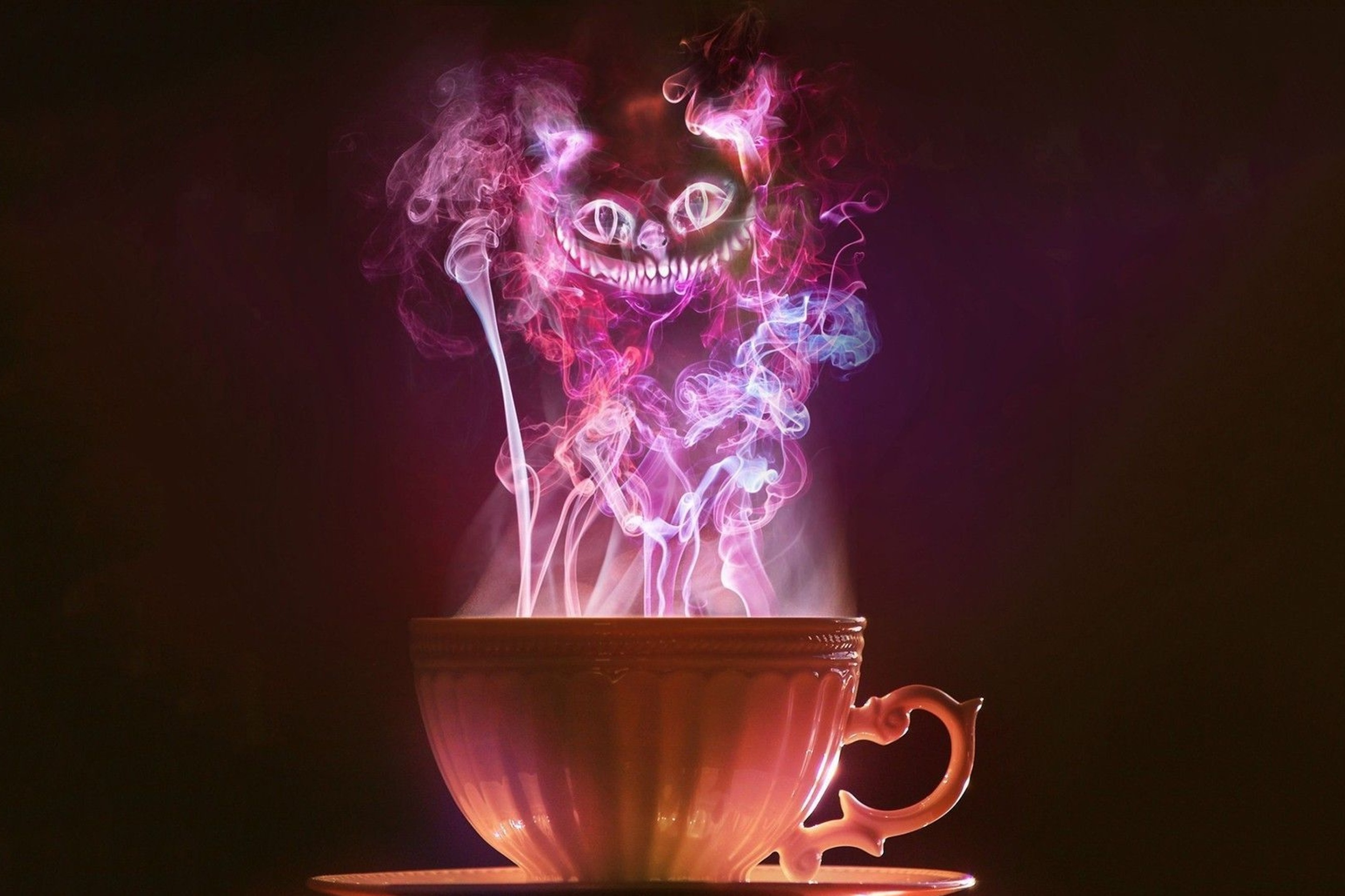 Das Cheshire Cat Mystical Smoke Wallpaper 2880x1920