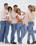 Sfondi Comedy sitcom Friends with Matthew Perry, Jennifer Aniston and David Schwimmer 128x160
