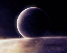 Das Moon in space Wallpaper 220x176