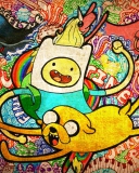 Fondo de pantalla Adventure Time Animation 128x160
