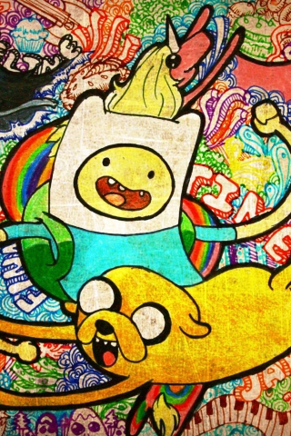 Fondo de pantalla Adventure Time Animation 320x480