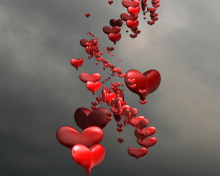 Fondo de pantalla Red Spiral Of Hearts 220x176