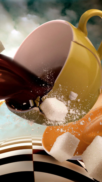 Surrealism Coffee Cup with Sugar cubes screenshot #1 360x640