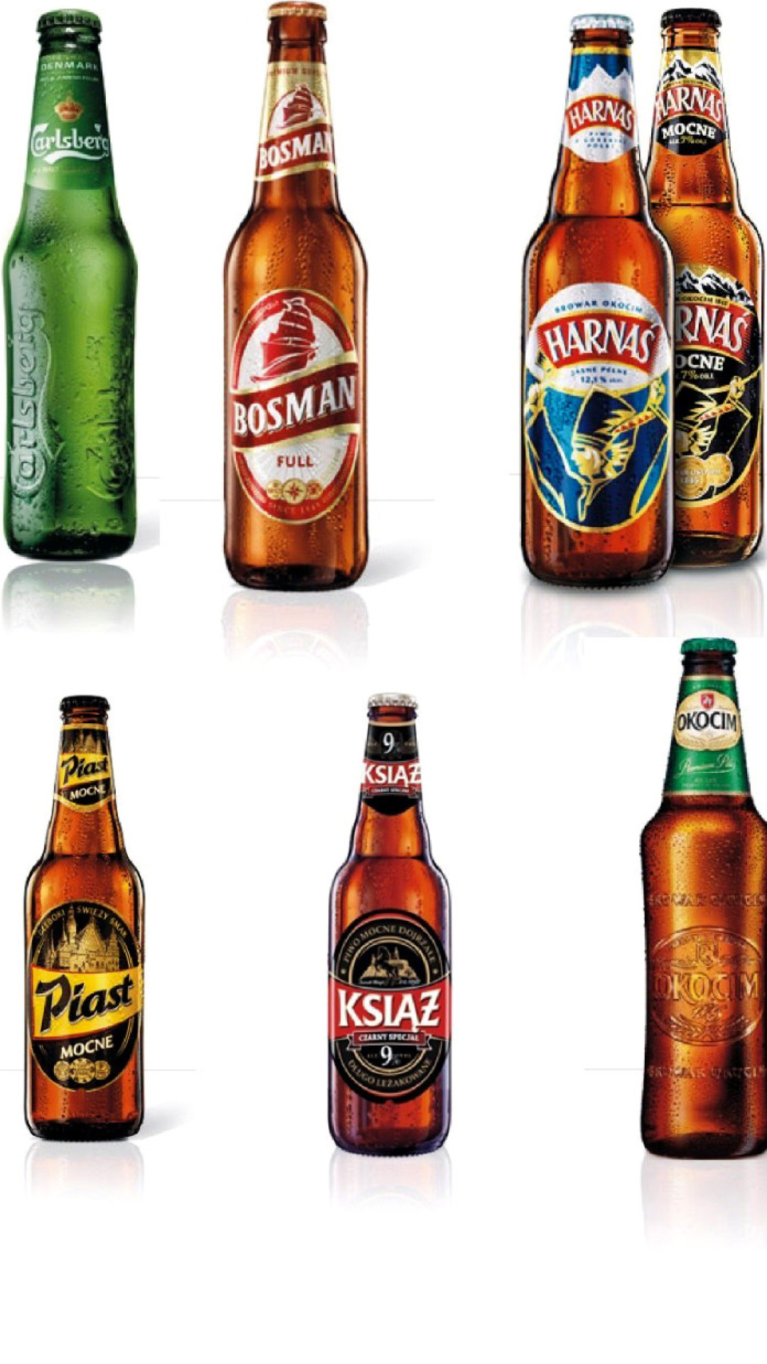 Beer Brands, Bosman, Ksiaz, Harnas, Kasztelan wallpaper 1080x1920