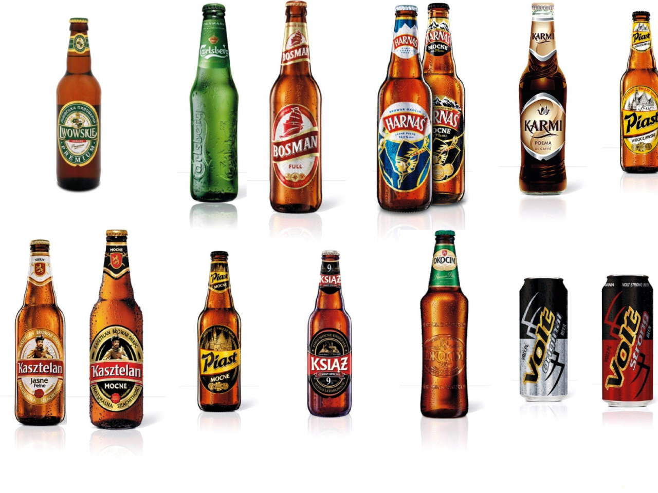Обои Beer Brands, Bosman, Ksiaz, Harnas, Kasztelan 1280x960