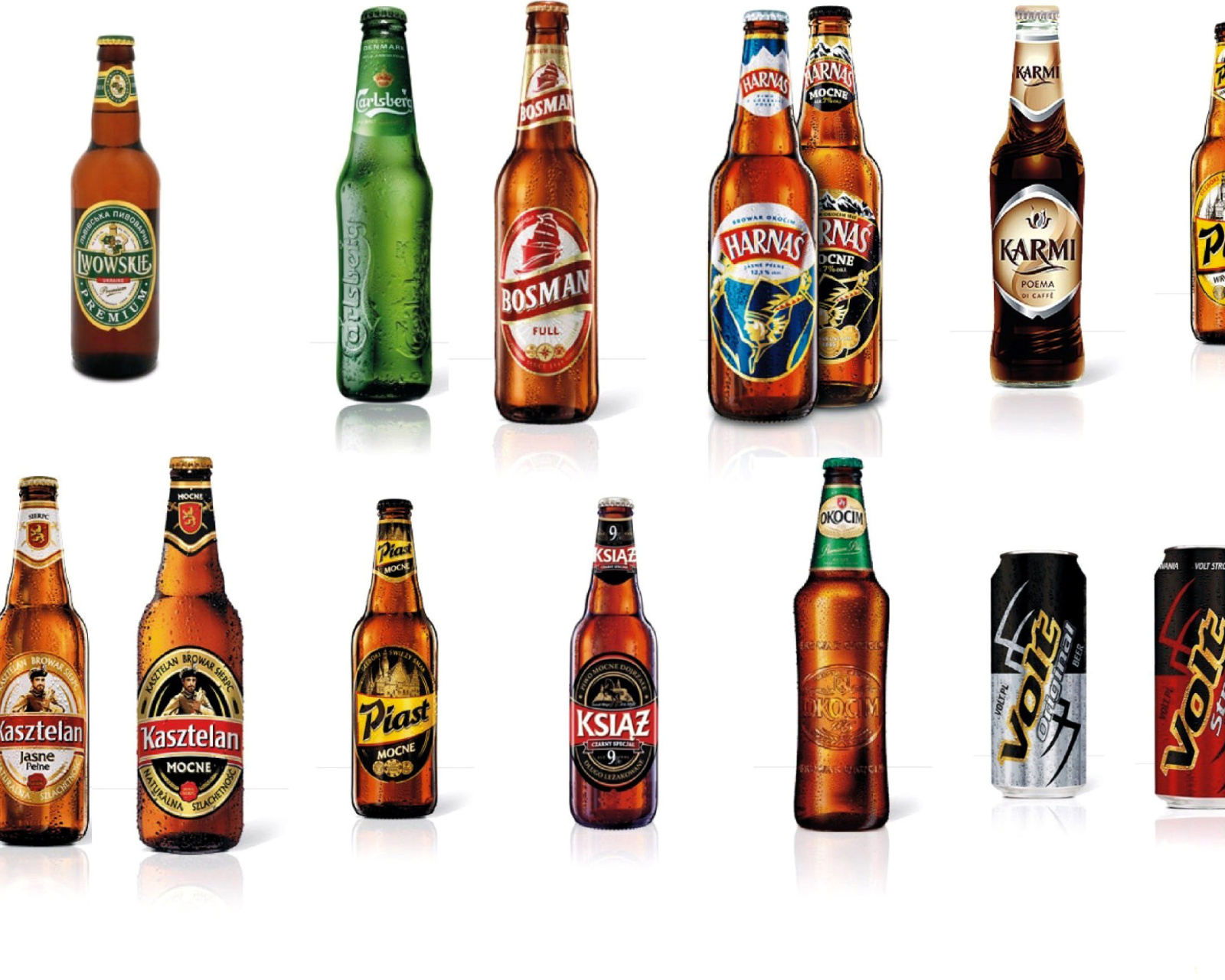 Обои Beer Brands, Bosman, Ksiaz, Harnas, Kasztelan 1600x1280