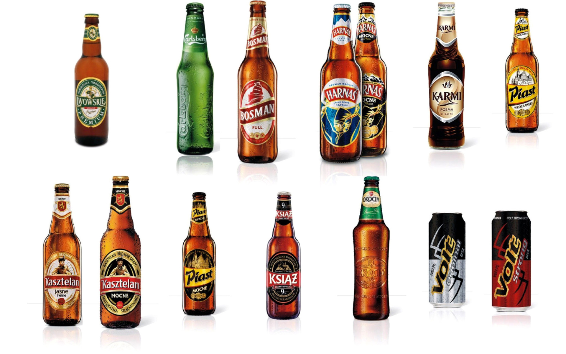 Fondo de pantalla Beer Brands, Bosman, Ksiaz, Harnas, Kasztelan 1920x1200