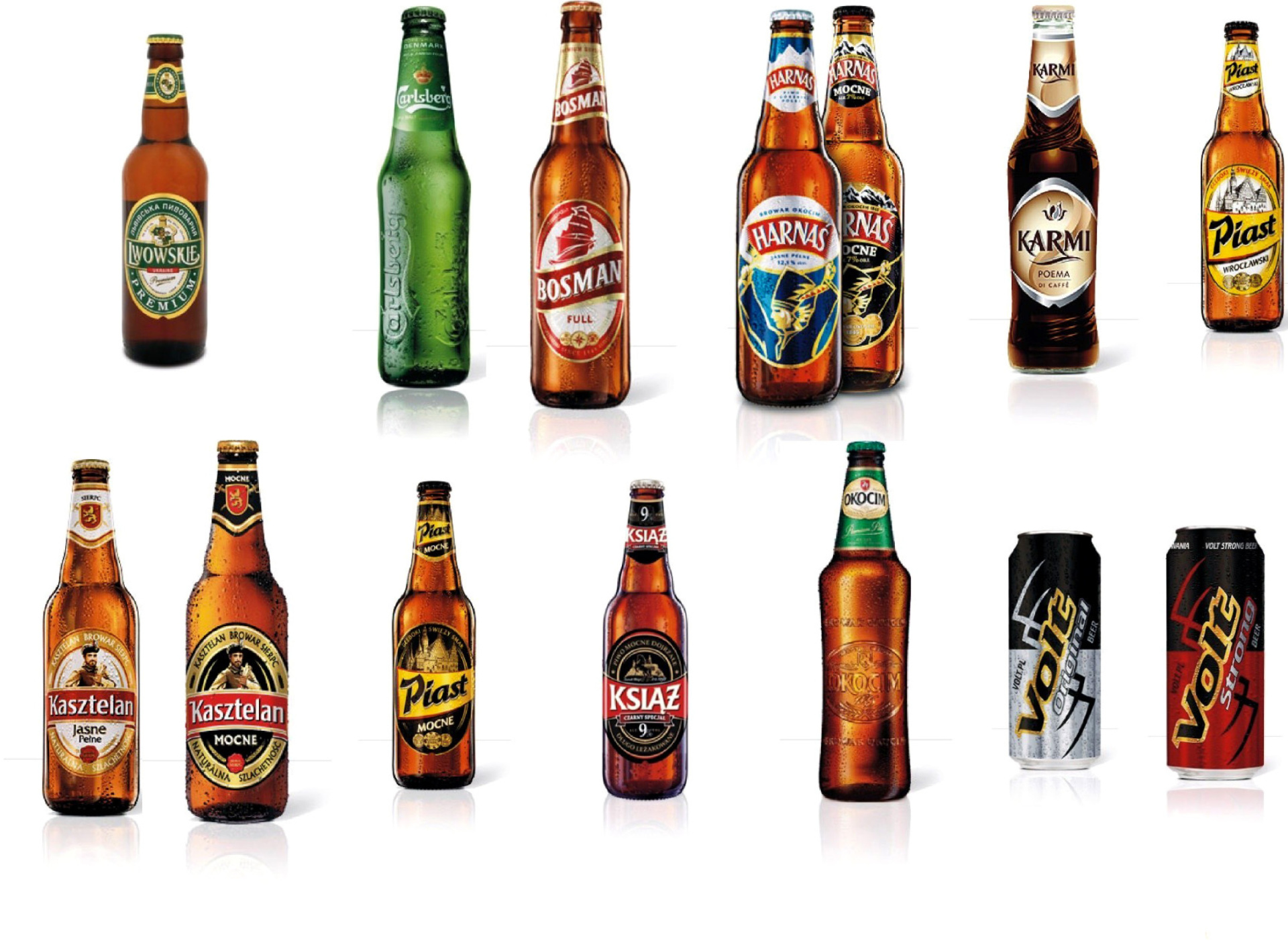 Обои Beer Brands, Bosman, Ksiaz, Harnas, Kasztelan 1920x1408