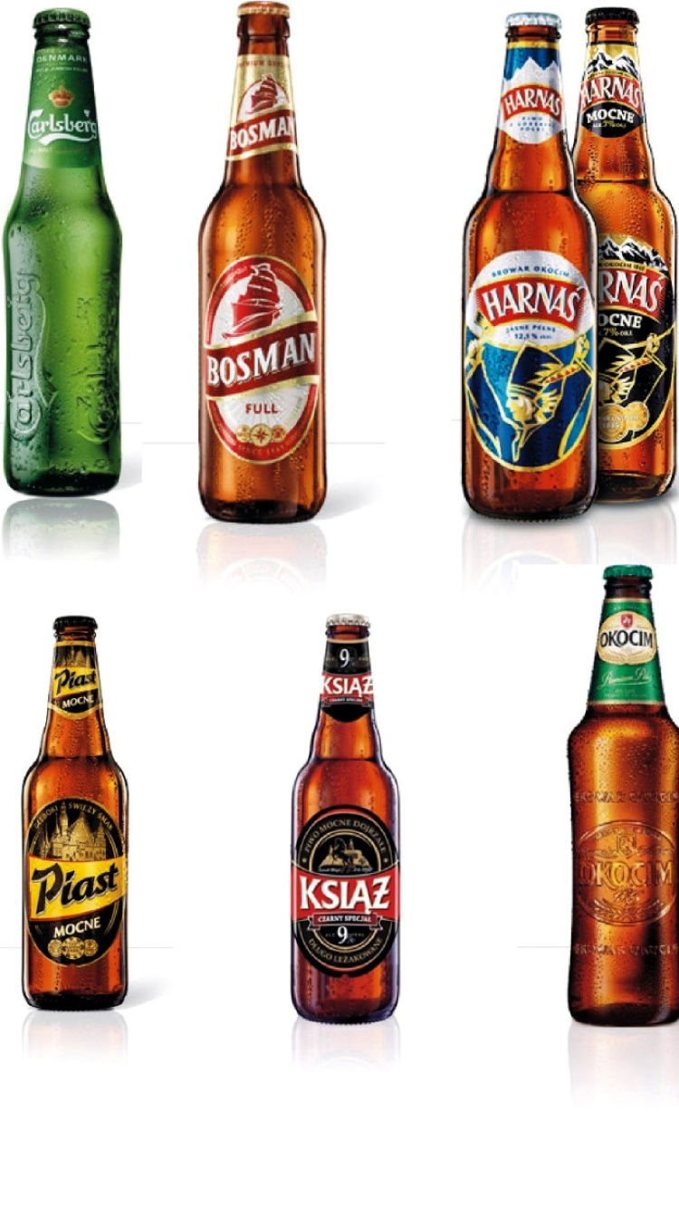 Fondo de pantalla Beer Brands, Bosman, Ksiaz, Harnas, Kasztelan 750x1334