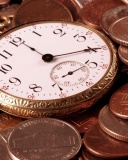 Dollar Cents and Watch wallpaper 128x160