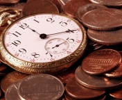 Dollar Cents and Watch wallpaper 176x144