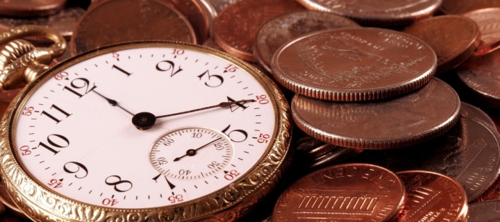 Dollar Cents and Watch wallpaper 720x320