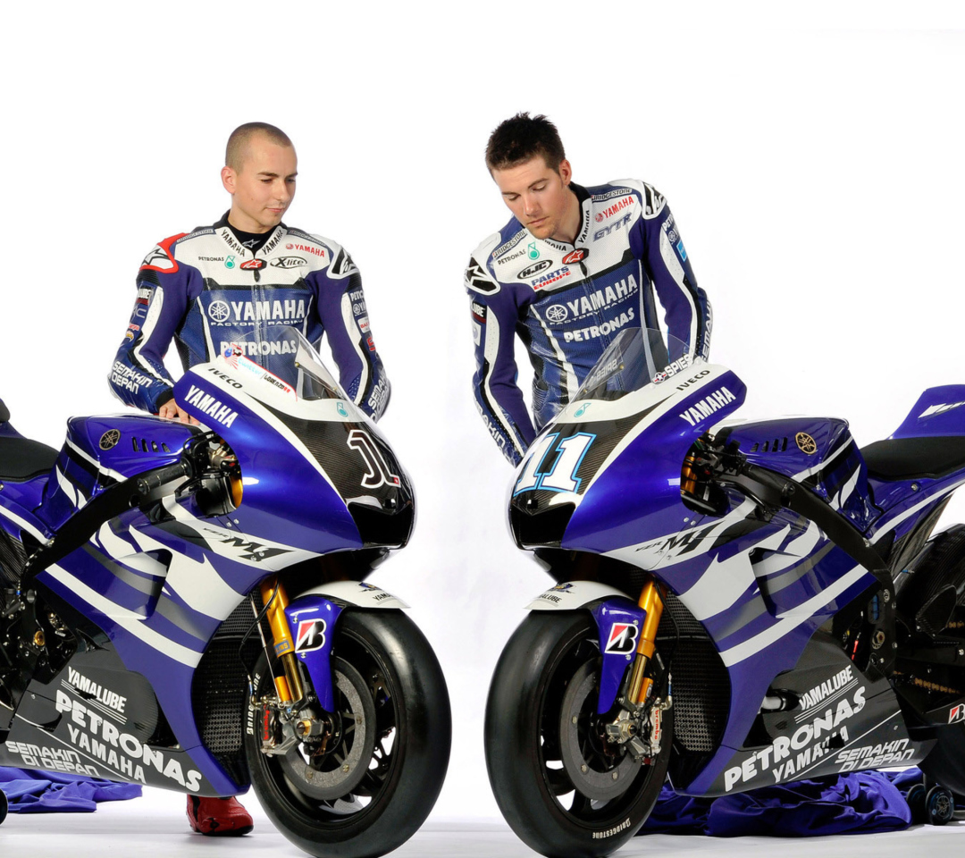 Fondo de pantalla Jorge Lorenzo And Ben Spies 1080x960