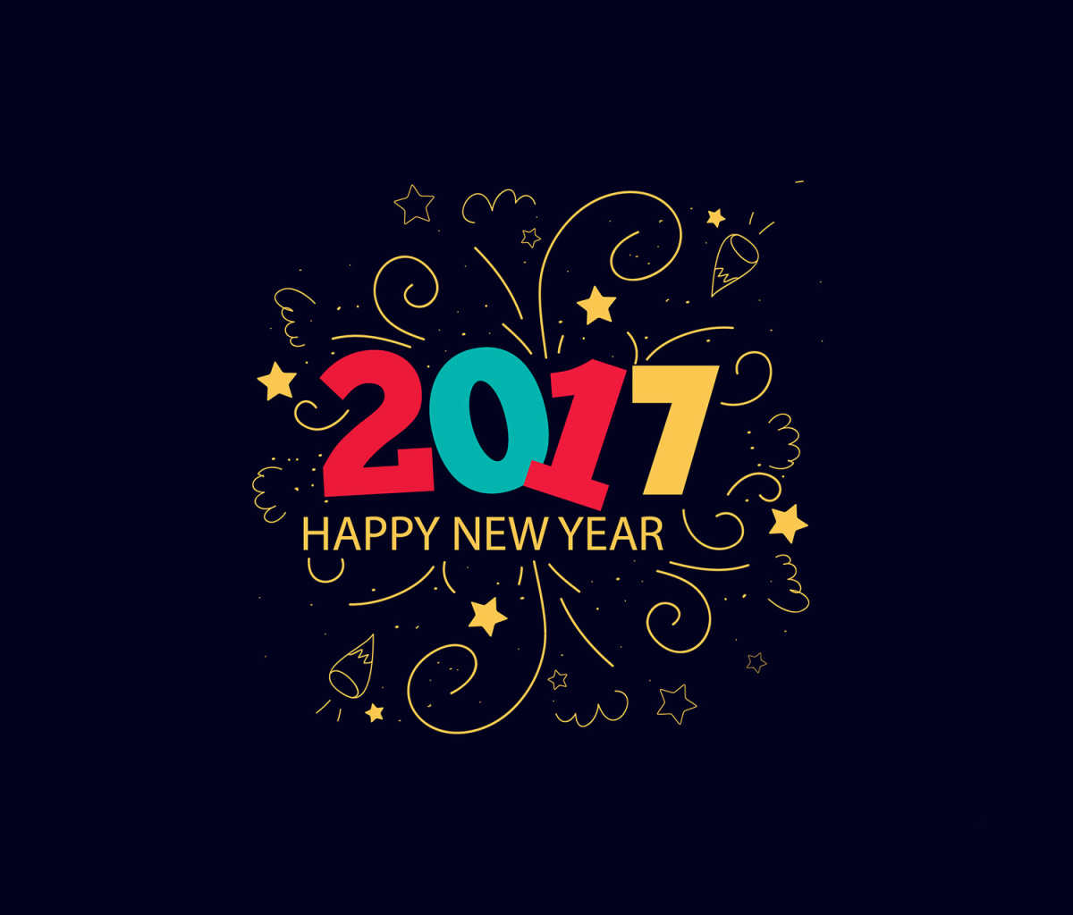 New Year 2017 wallpaper 1200x1024